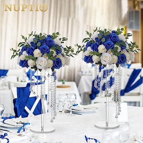 【並行輸入品】NUPTIO ウェディングセンターピース用フラワーボール 6個 直径17.7インチ フェイクフラワーボールアレンジブーケ パーティ_7