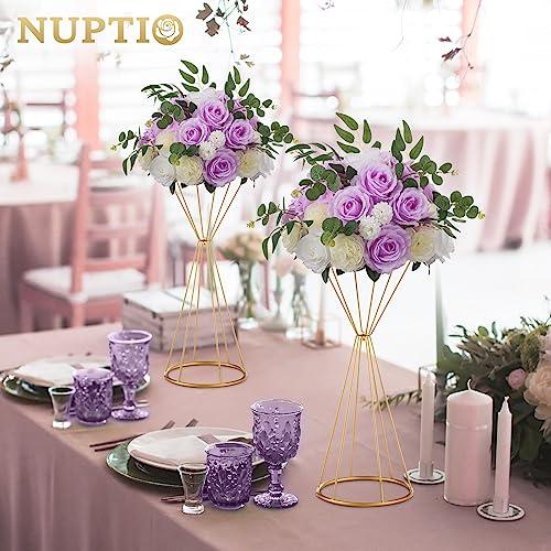 【並行輸入品】NUPTIO フラワーボール ウェディングセンターピース用 6個 直径13.8インチ フェイクフラワーボール アレンジメント ブー_7