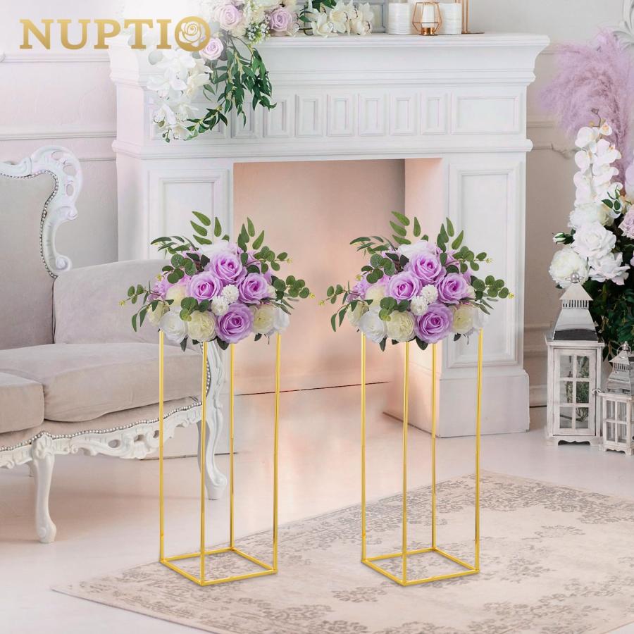 【並行輸入品】NUPTIO フラワーボール ウェディングセンターピース用 6個 直径13.8インチ フェイクフラワーボール アレンジメント ブー_9