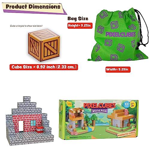 【並行輸入品】BrainSpark 100PCS Magnetic Pixel Cubes World Pack Edition Magnetの画像