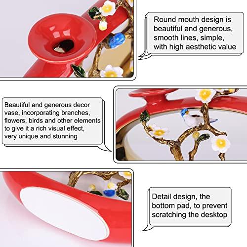 【並行輸入品】LCCCK レッドシノワズリ花瓶 セラミック 抽象アート装飾 モダンな室内装飾 センターピース 11インチ LCCCK Red C |  | 07