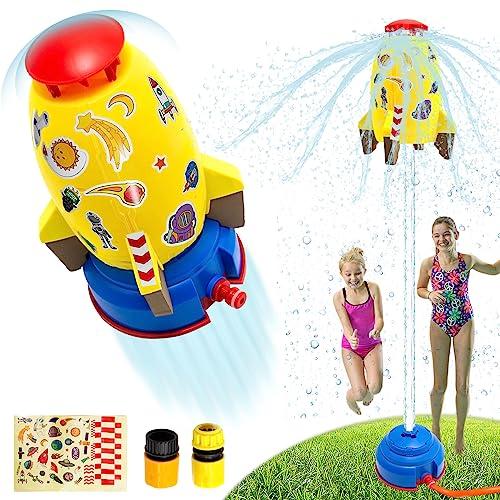 【並行輸入品】ZUDKSUY Kids Sprinkler Rocket Launcher for Kids Water Rocket Outの画像