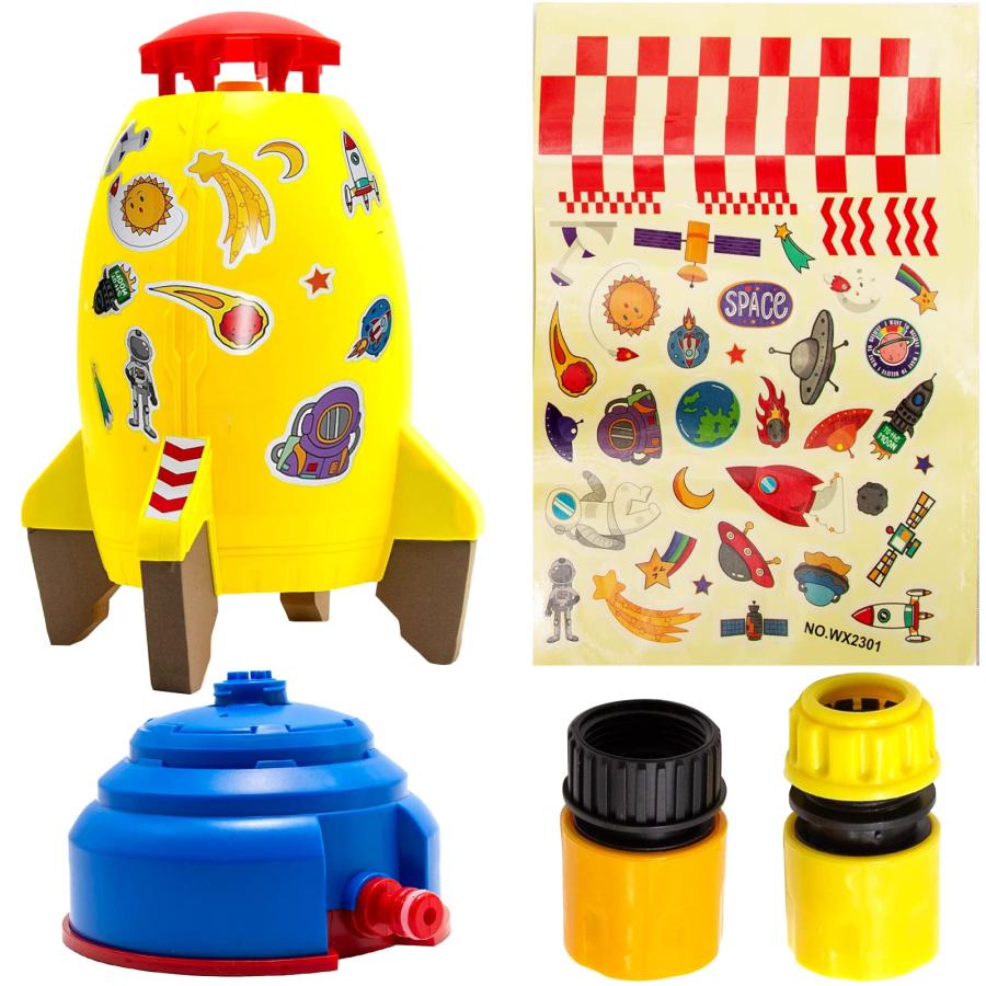 【並行輸入品】ZUDKSUY Kids Sprinkler Rocket Launcher for Kids Water Rocket Outの画像