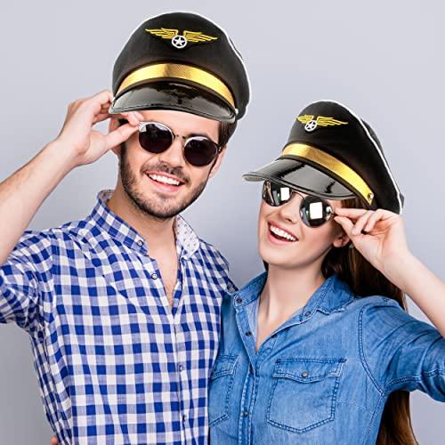 【並行輸入品】SGBETTER 8 Pack Adjustable Pilot Hats Airplane Captain Hat Costu_7