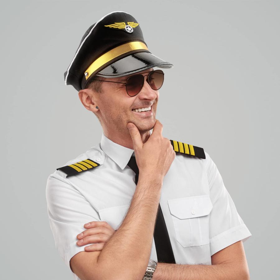 【並行輸入品】SGBETTER 8 Pack Adjustable Pilot Hats Airplane Captain Hat Costu_9