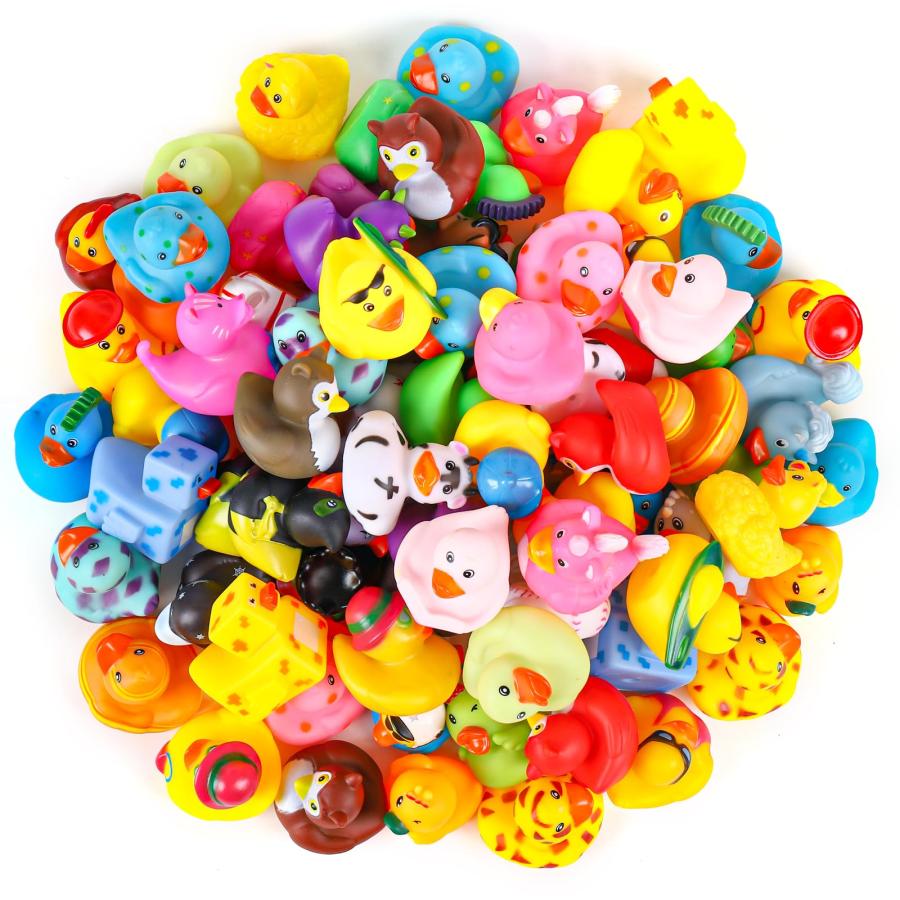 【並行輸入品】ANGGIKO 25個パック 詰め合わせ ゴム製アヒル バルク ミニ ジープ アヒル 赤ちゃん お風呂 おもちゃ 子供用 夏 ビー | 