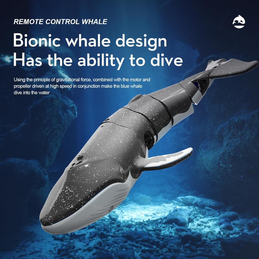 青いクジラ 並行輸入品】ラジコン ダイビング ブルークジラ (ブラック