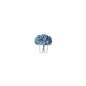 【並行輸入品】よく知られているアジサイ造花 キューブ花瓶付き 花瓶に入ったフェイクフラワー フェイクウォーター アジサイシルクフラワーアレンジメ_2