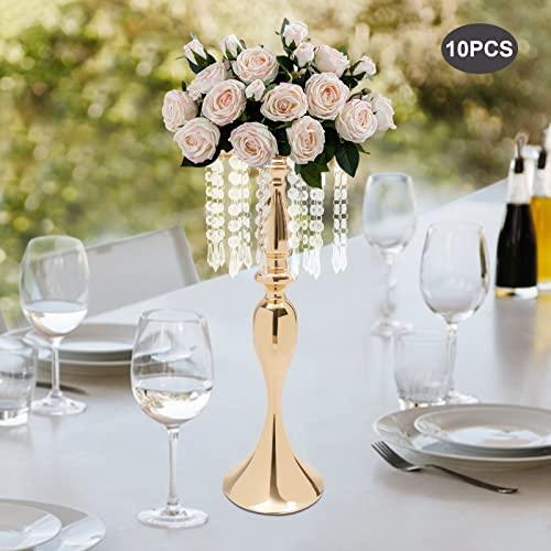 【並行輸入品】10 Pcs Crystal Flower Stand Wedding Centerpieces for Tables, Floの画像