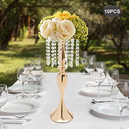 【並行輸入品】10 Pcs Crystal Flower Stand Wedding Centerpieces for Tables, Floの画像