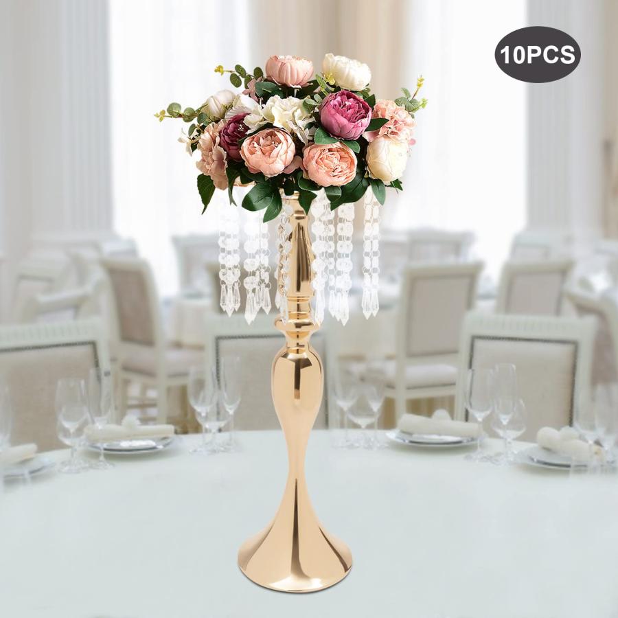 【並行輸入品】10 Pcs Crystal Flower Stand Wedding Centerpieces for Tables, Floの画像