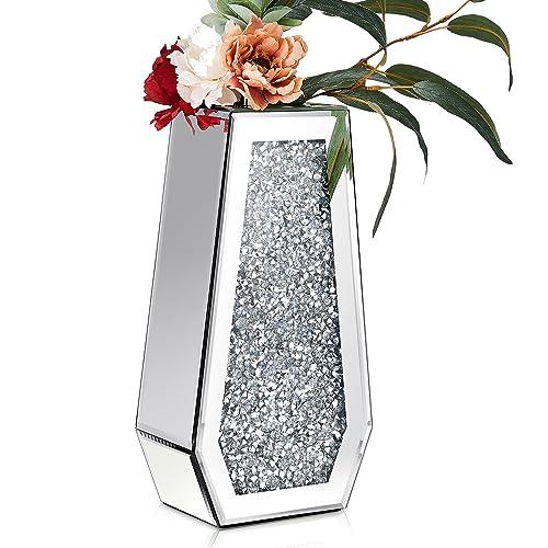 並行輸入品】Bokon クラッシュドダイヤモンド ミラー花瓶 花器 装飾的