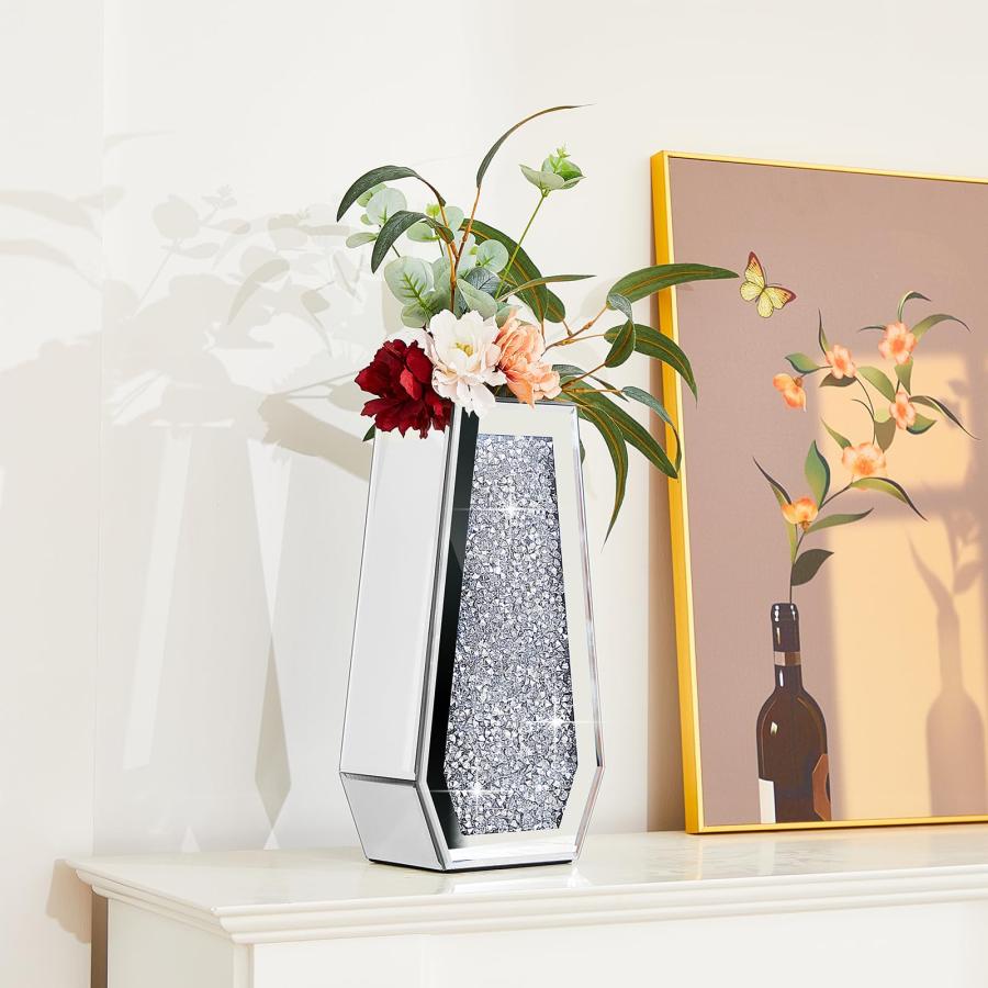 並行輸入品】Bokon クラッシュドダイヤモンド ミラー花瓶 花器 装飾的