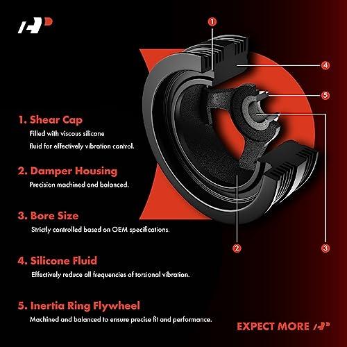 【並行輸入品】A Premium Engine Harmonic Balancer Crankshaft Pulley Compatible_4