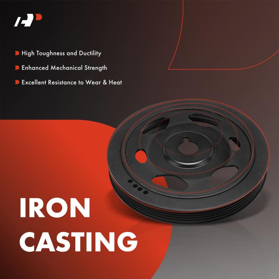 【並行輸入品】A Premium Engine Harmonic Balancer Crankshaft Pulley Compatible_9