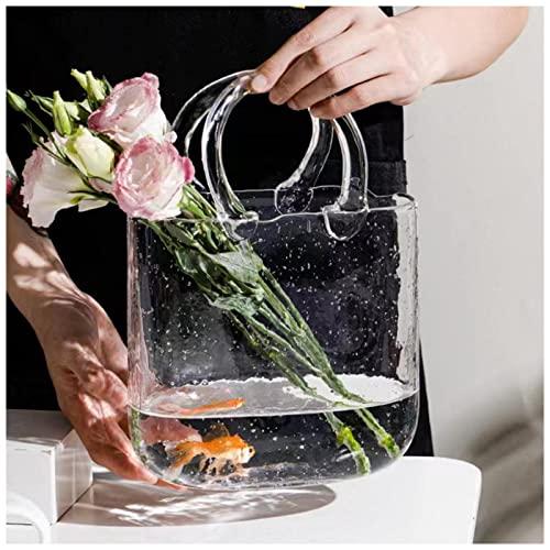 【並行輸入品】Handbag Vases for Flowers， Cute Bag Vase Glass Purse Unique Vase_1