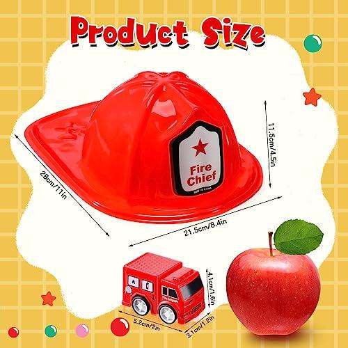 【並行輸入品】Libima 40 Pcs Fireman Party Favors Mini Pullback Fire Engine Truの画像