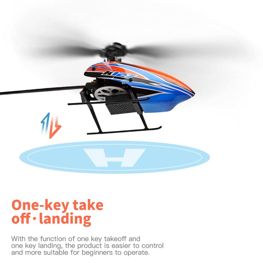 Helicoptero WLtoys XK K127 4CH con control de altura RTF 2 baterias