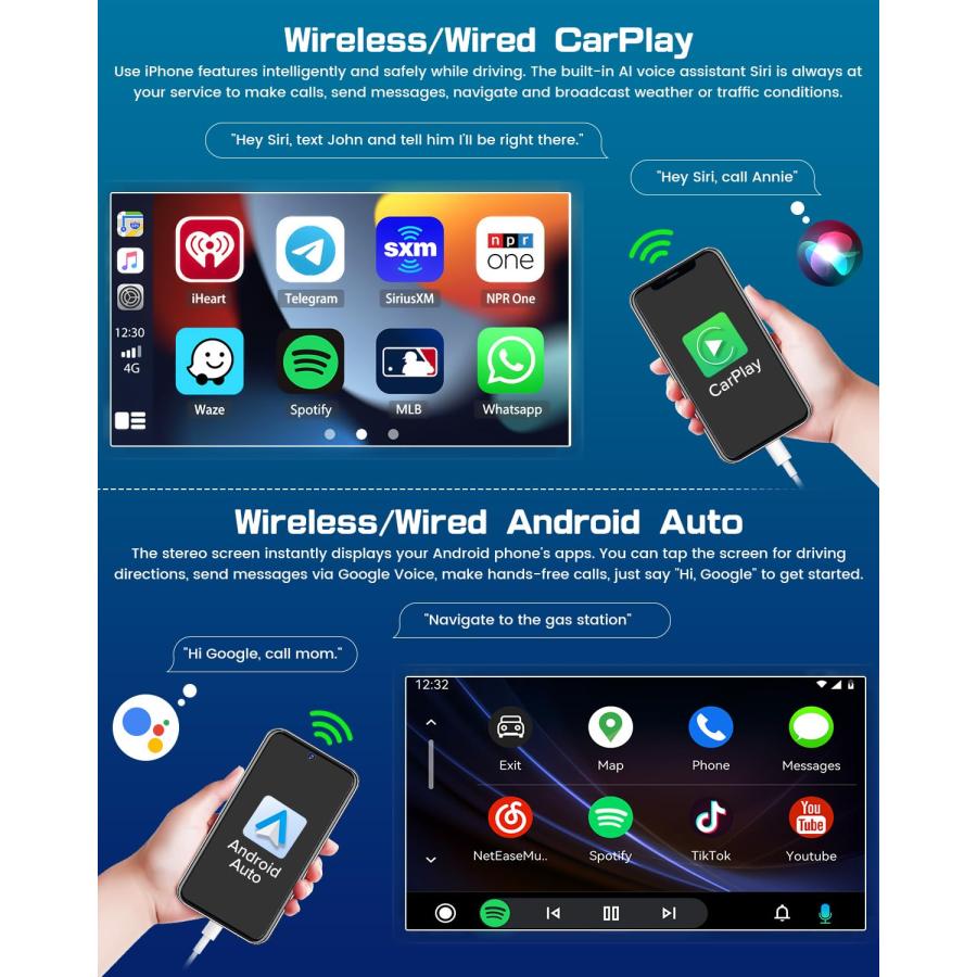【並行輸入品】Roinvou 2+64G Android CarPlay Stereo for 2013 2017 Honda Civic(L