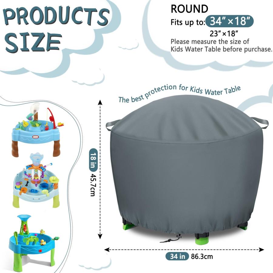 【並行輸入品】TORUTA Kids Water Table Cover 34in Round Waterpark Play Table Coの画像