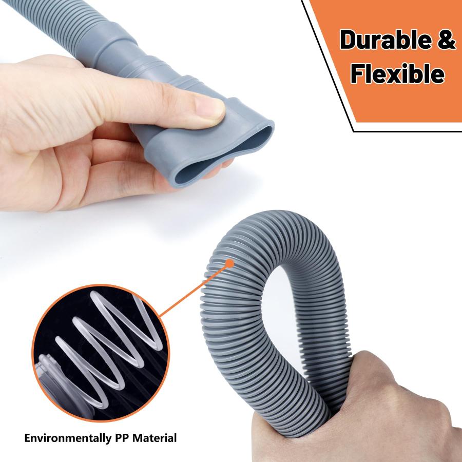 【並行輸入品】GCGOODS 複数直径デザイン 洗濯機排水ホース 6フィート フレキシブル排水ホース 延長キット 波型ワッシャー排出ホース 延長 |  | 09