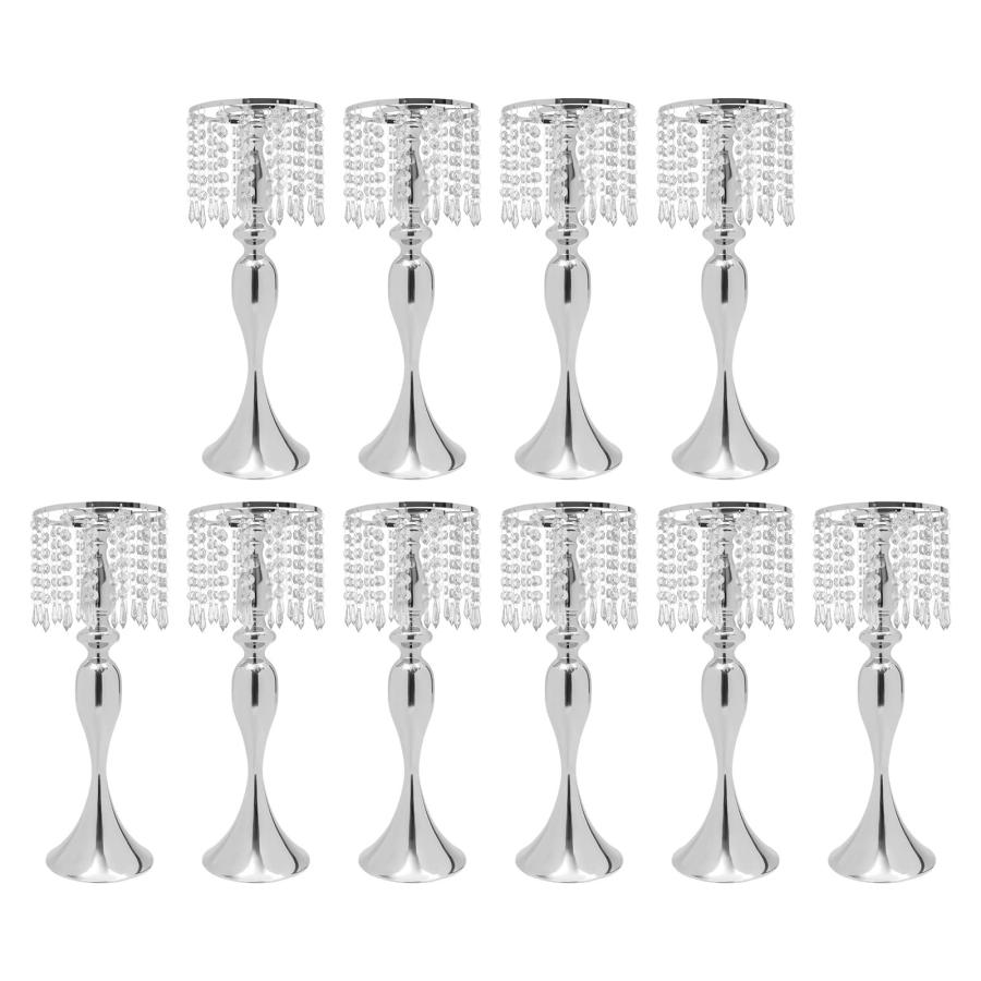 並行輸入品】10 PCS Metal Silver Flower Vase for Wedding Table