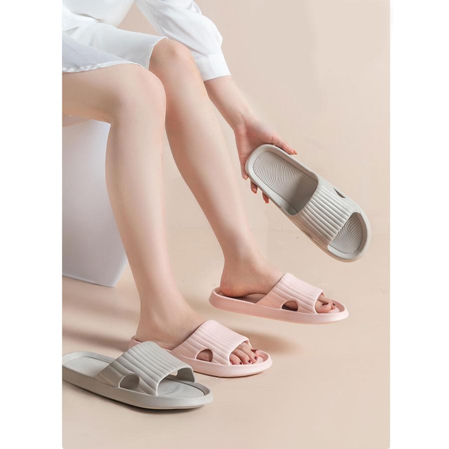 【並行輸入品】[Dressnu] 女性用ホームスリッパ 滑り止め付き バスルーム バスインドア 青 24.5 cm Dressnu Female_3