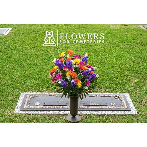 【並行輸入品】Plastic Grave Vase for Cemetery Flowers   Sturdy Spikes Plasticの画像