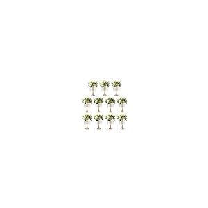 【並行輸入品】10Pcs Gold Metal Candle Holders 13.8\" Tall Stand Flowers Vase Caの画像