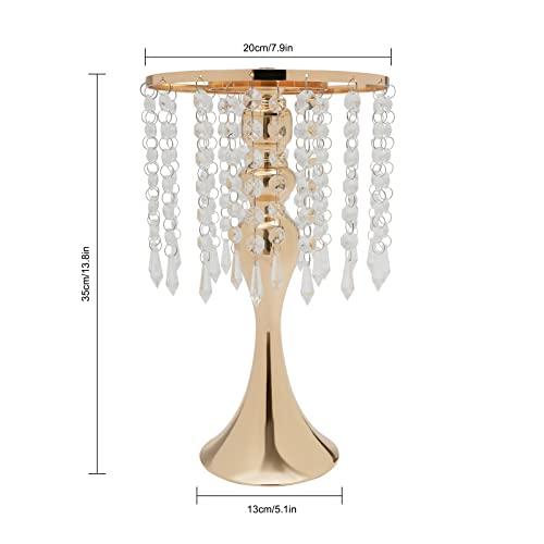 【並行輸入品】10Pcs Gold Metal Candle Holders 13.8\" Tall Stand Flowers Vase Caの画像