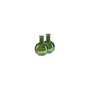 【並行輸入品】Serene Spaces Living 16個セット グリーン ボトルネック 電球 ガラス花瓶 ヴィンテージラウンド花器 コンソの画像