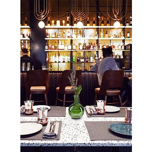【並行輸入品】Serene Spaces Living 16個セット グリーン ボトルネック 電球 ガラス花瓶 ヴィンテージラウンド花器 コンソの画像
