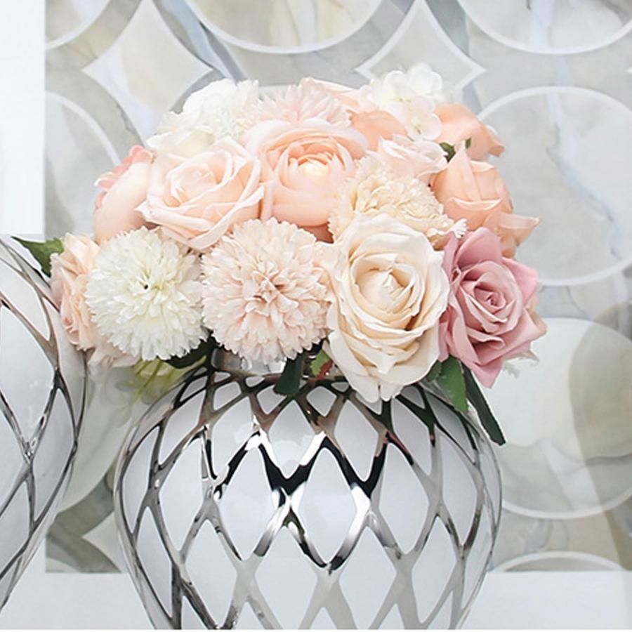 【並行輸入品】Eudatrwe Ceramic Ginger Jar Vase Temple Jars with Lid Flower Vas_9