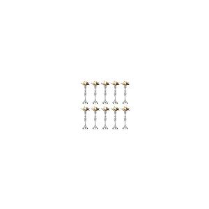 【並行輸入品】Silver Wedding Centerpieces 10 Pcs, Silver Metal Trumpet Flowerの画像