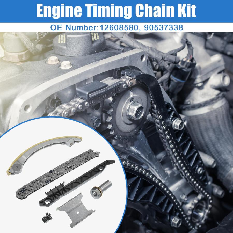 【並行輸入品】X AUTOHAUX Engine Timing Chain Kit with Chain Guide Tensioner fo_3