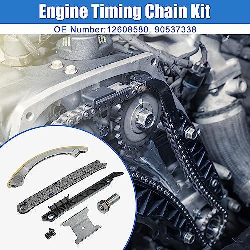 【並行輸入品】X AUTOHAUX Engine Timing Chain Kit with Chain Guide Tensioner fo_4