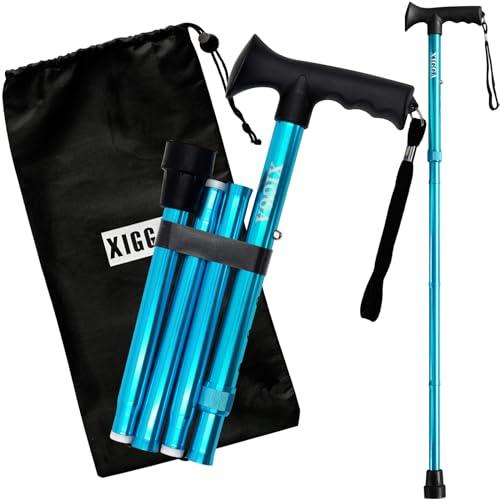 【並行輸入品】JOJHDR 高さ調節可能な折りたたみ式杖&収納バッグ&収納ロープ、安全な歩行補助具と滑り止めグリップハンドル、ポータブルで安全。 |  | 01