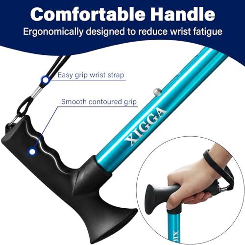 【並行輸入品】JOJHDR 高さ調節可能な折りたたみ式杖&収納バッグ&収納ロープ、安全な歩行補助具と滑り止めグリップハンドル、ポータブルで安全。 |  | 07