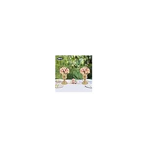 【並行輸入品】Gold Metal Urn Planter Compote Vase 10 Pcs Wedding Centerpiece_5