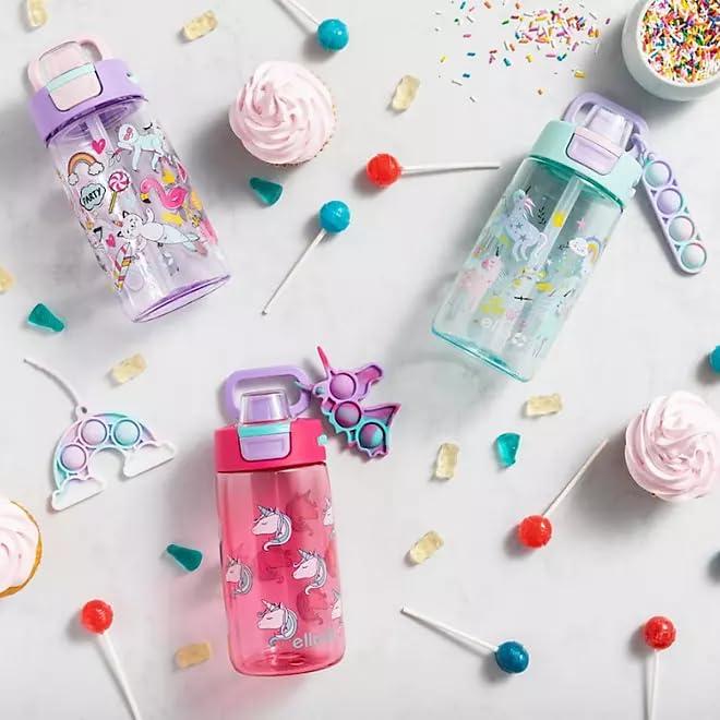 【並行輸入品】Ello Colby Pop! 14oz Tritan Kids Water Bottle with Fidget Toy, 3の画像