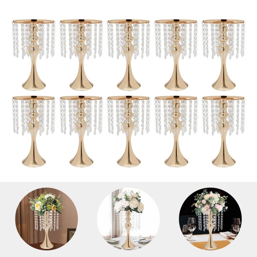 【並行輸入品】DNYSYSJ 10 Crystal Flower Holders, Wedding Table Centerpiece Vasの画像