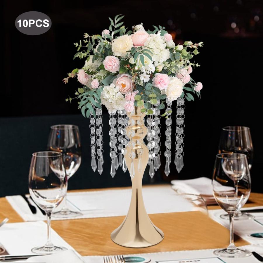 【並行輸入品】DNYSYSJ 10 Crystal Flower Holders, Wedding Table Centerpiece Vasの画像