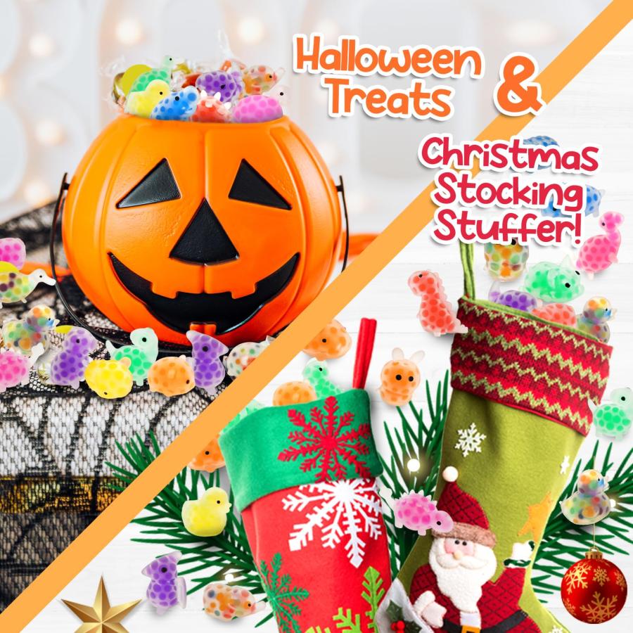 【並行輸入品】ミニフィジェットアニマルスクイーズおもちゃ:55個 小さなおもちゃ 子供用景品 パーティー記念品 ウォータービーズ ストレスボール |  | 09