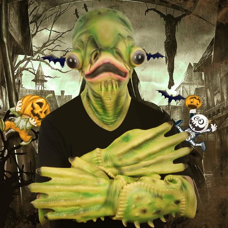【並行輸入品】Halloween Party 9 Halloween Catfish Green Fish Headgear Cosplayの画像