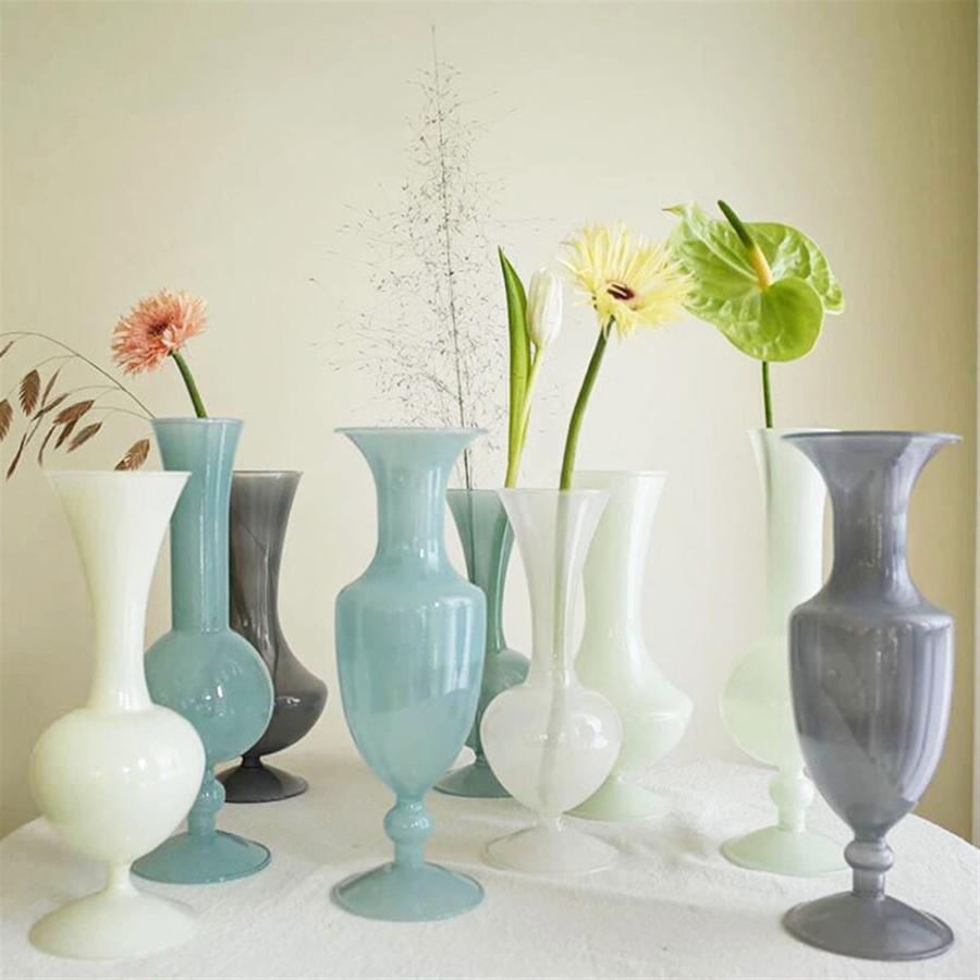 【並行輸入品】Vase Vintage Glass Vase Home Decor Pots Decorative Flower Pot Gl_6