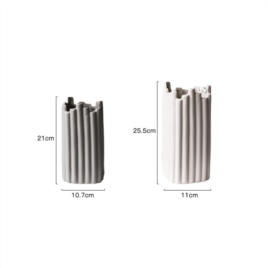 【並行輸入品】Vase Nordic Floor Vase Ceramic Flower Pot Decorative Flower Cont_3