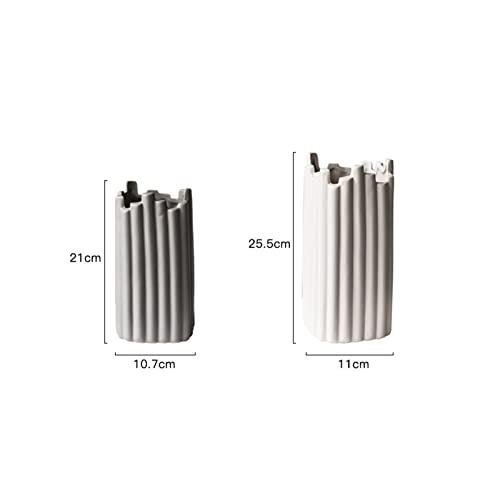 【並行輸入品】Vase Nordic Floor Vase Ceramic Flower Pot Decorative Flower Cont_4