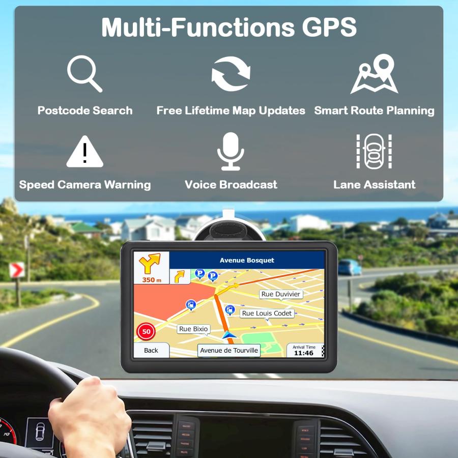 【並行輸入品】OHREX GPSナビ S7 車用 7インチ 米カナダ メキシコ 2024年地図付き 生涯無料更新 GPSナビゲーション トラック_3