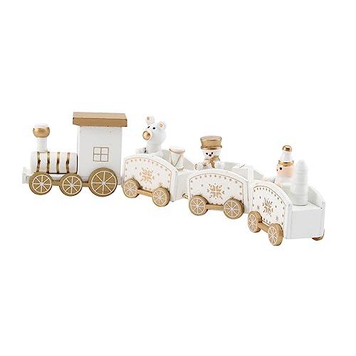 並行輸入品】IWOWHERO 1個 クリスマストレイン デスクトップ 木製列車