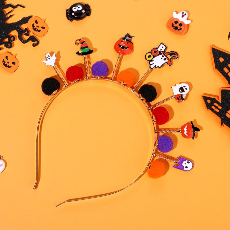 【並行輸入品】HSWE Halloween Headbands Funny Witch Hat Pumpkin Spooky Ghost BO